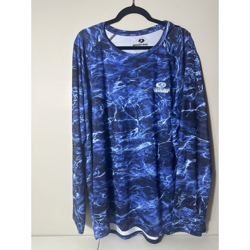 Mossy Oak Fishing Shirt 2xl Blue